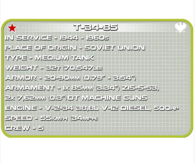 T-34/85 (1:28 scale)
