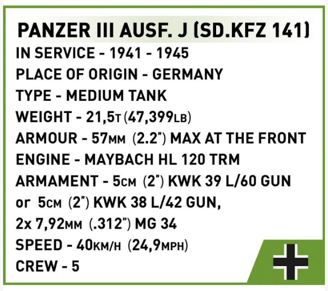 Panzer III Ausf. J (1:28 scale)