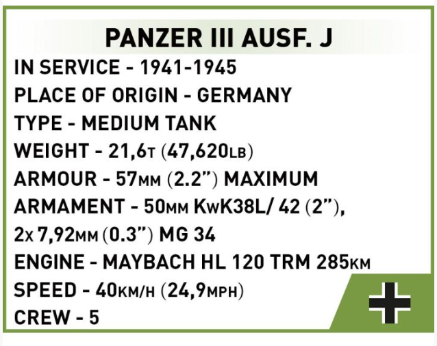 Panzer III Ausf J. (1:48 scale)